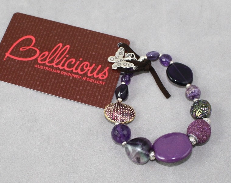 Wilma Purple Bracelet with Butterfly