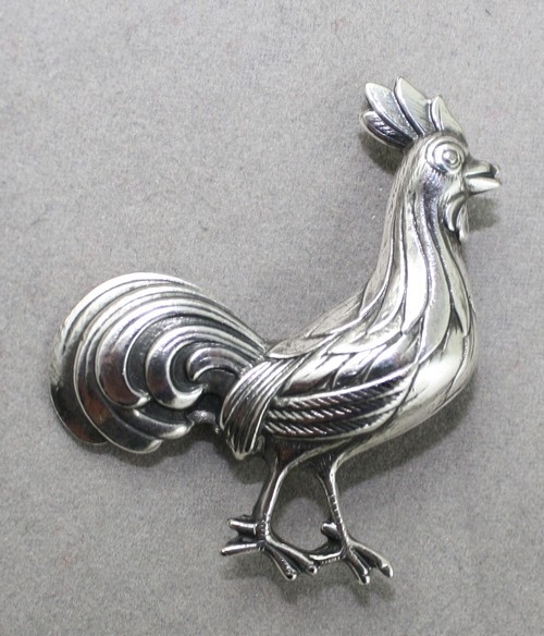 Rooster Brooch