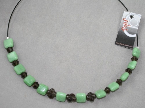 Jade beads on wire