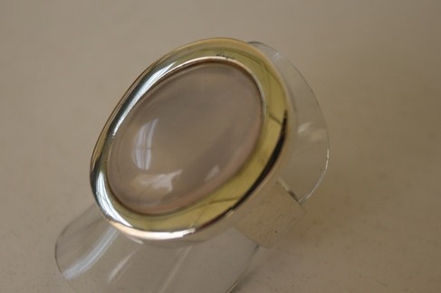 Rose Quartz oval ring2