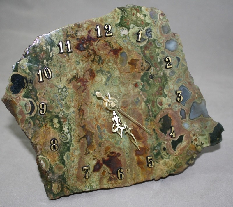 Marine Agate Clock