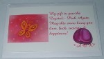 Pink Agate Butterfly Card