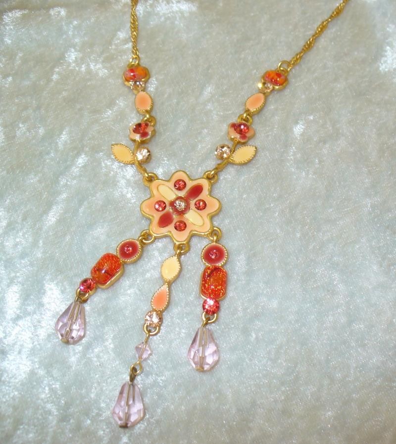 Coral and Ceramic Necklace