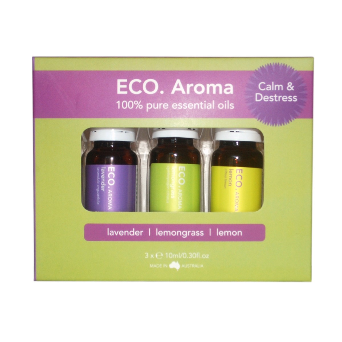 ECO Aroma Calm and Destress Trio Essential Oil Blend
