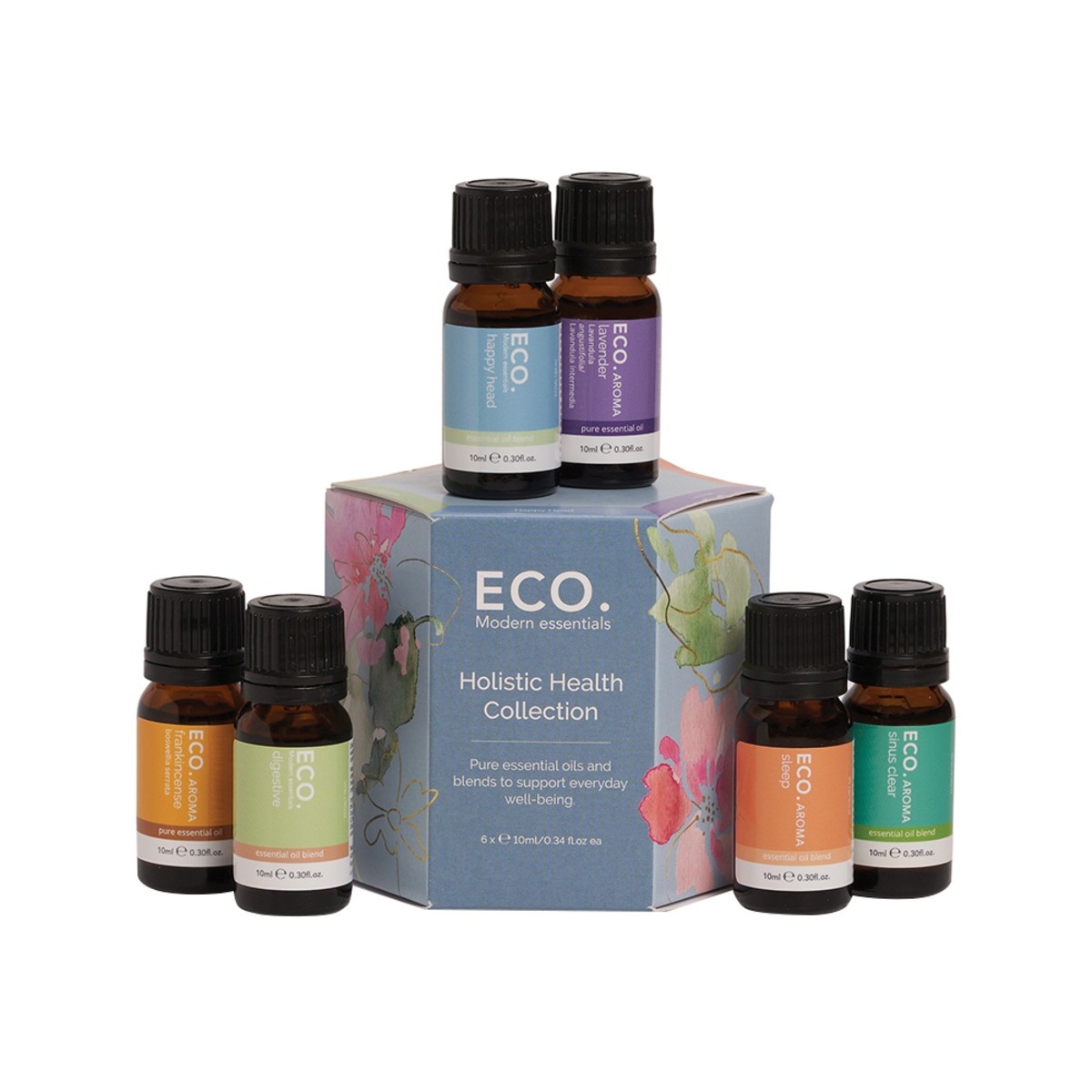 Eco Modern Essentials Aroma Essential Oil Blend Collection Holistic Health 10ml x 6 Pack