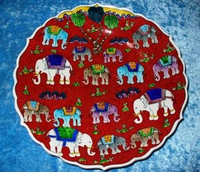Turkish plate with elephants