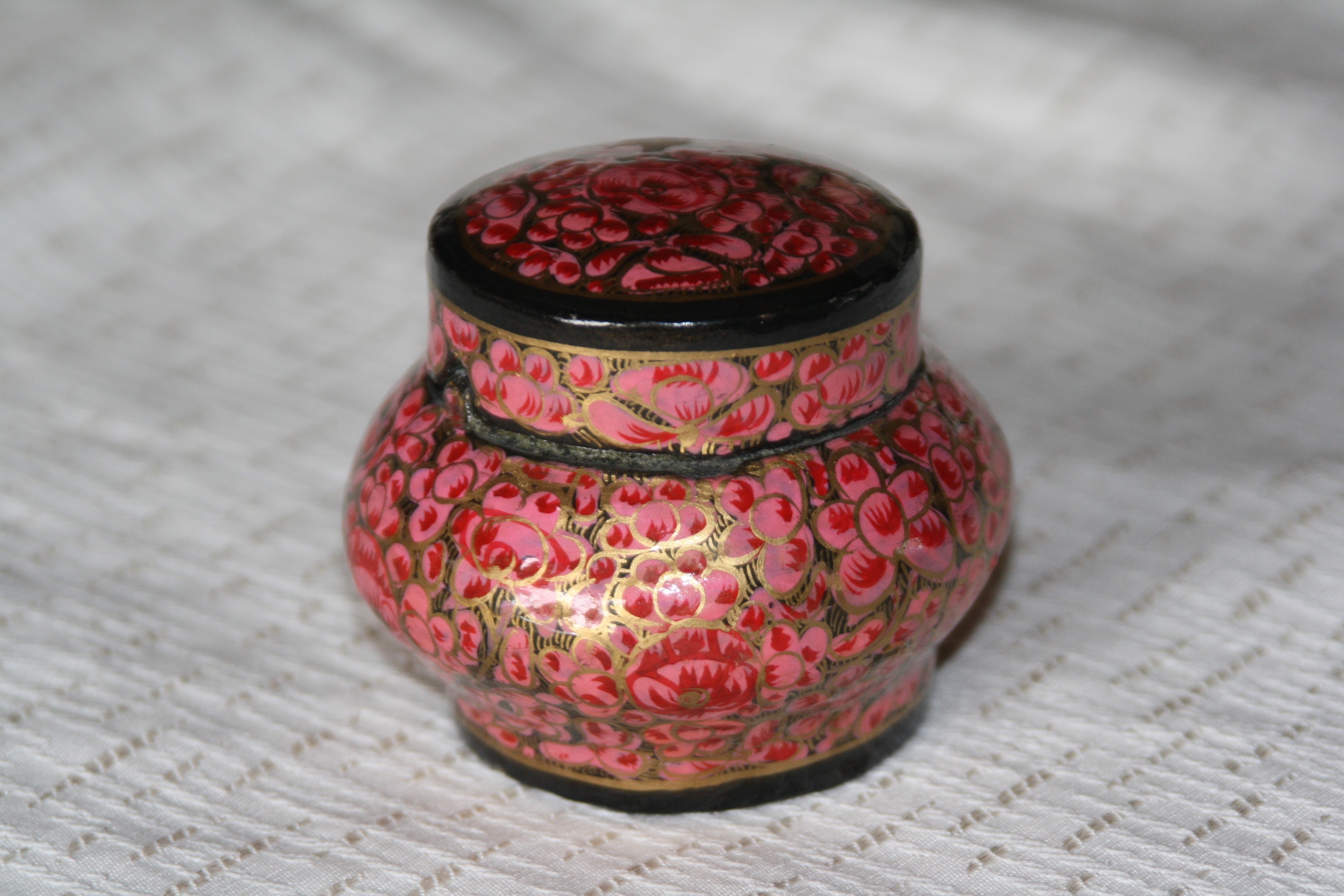 Pink and Gold trinket box