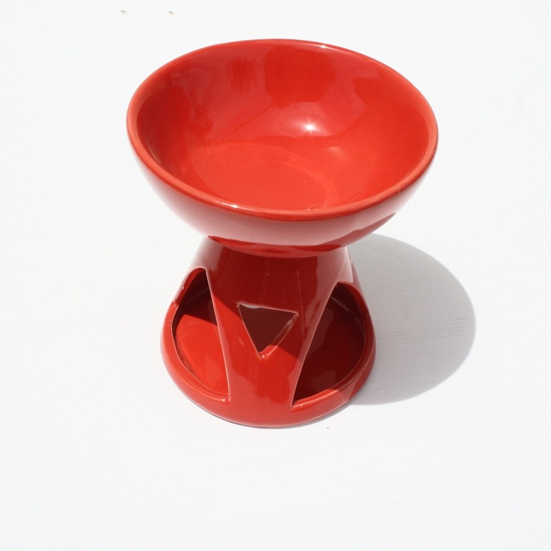 Porcelain Oil Burner - red