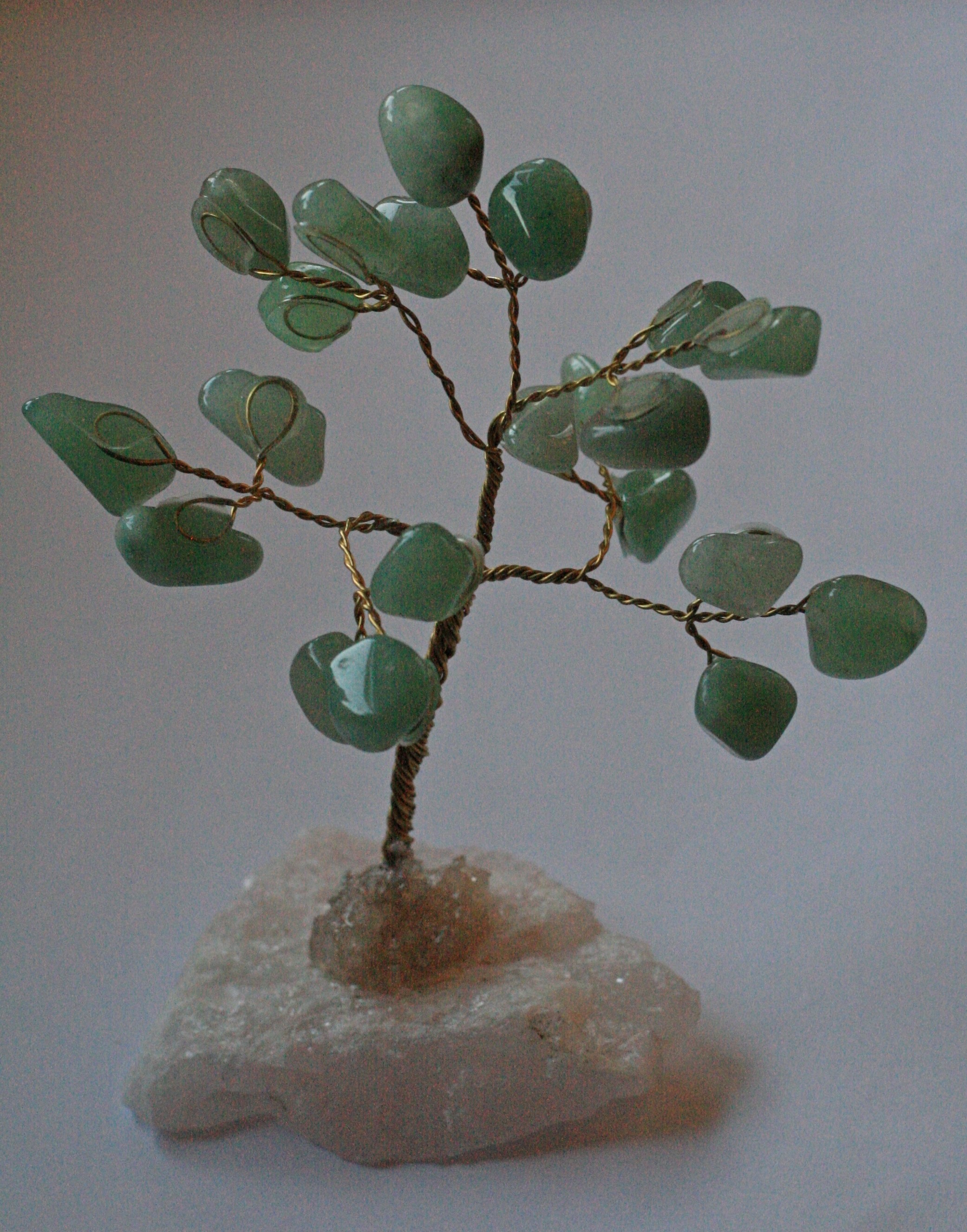 Gemstone Tree - Aventurine on quartz 
