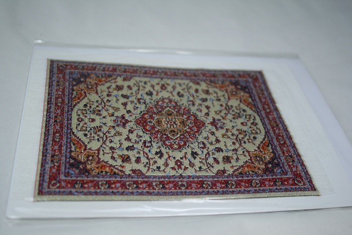 Miniature Carpet Card beige red