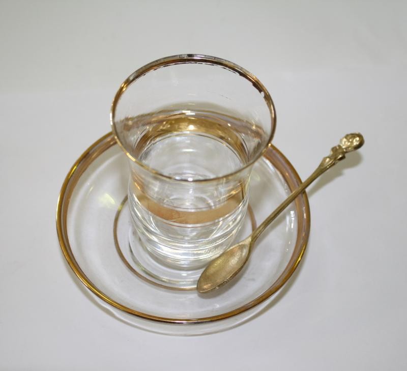 Turkish Glass Cup & Saucer