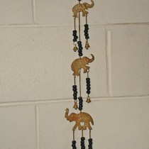 Brass Elephant Chime - 3 elephants