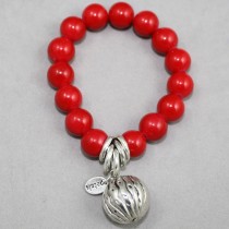 Red gemstone beads