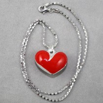 Silver and enamel heart