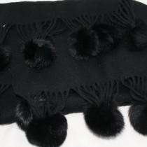 Large black cashmere shawl