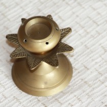 Brass lotus incense holder