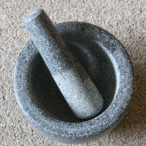 Granite mortar and pestle