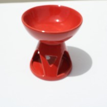 Porcelain Oil Burner - red