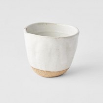 Lopsided Tea-mug / White & Bisque