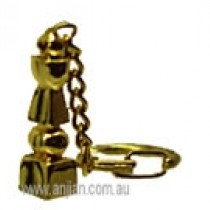 Pagoda Key Ring - Gold