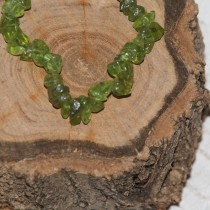 Peridot chip bracelet