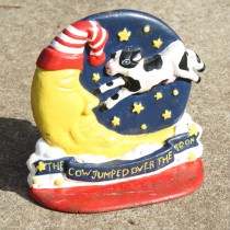 The Cow Jumped Over the Moon Cast Iron Door Stop